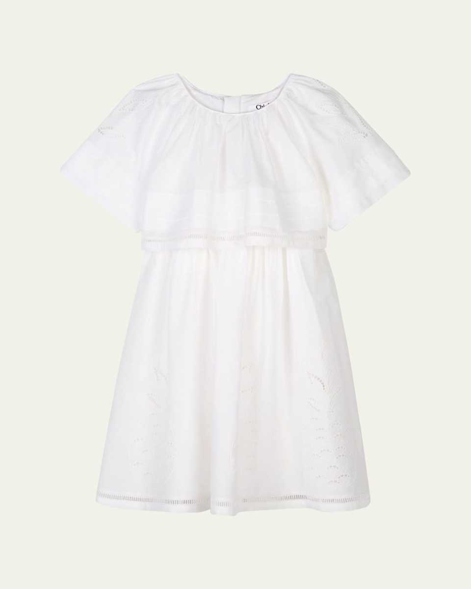 Girl's Logo-Print Embroidered Dress, Size 8-14